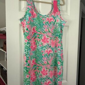 Lilly Pulitzer Pink and Green Floral Dress